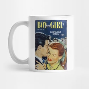 Vintage Romance Comic Book Cover - Boy Meets Girl Mug